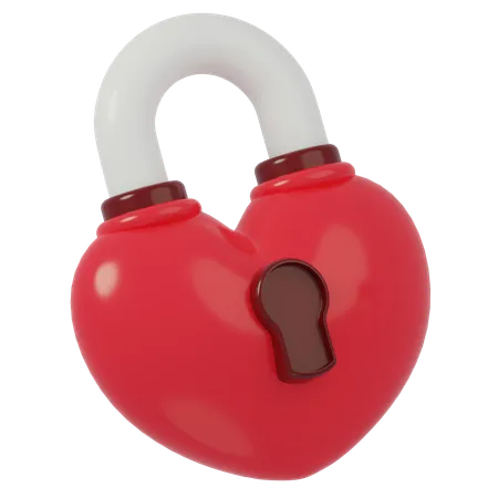 Locked Love  3D Icon