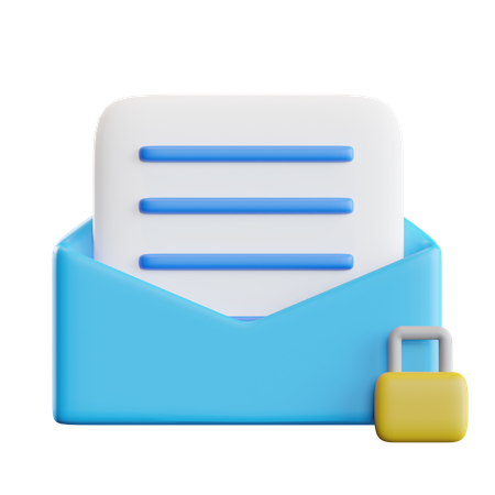 Locked Mail  3D Icon