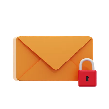 Locked Message  3D Icon