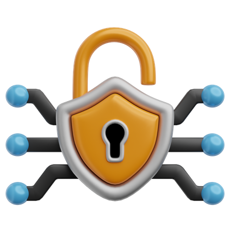 Locked Network  3D Icon