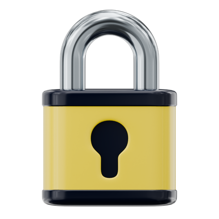 Locked Padlock  3D Icon