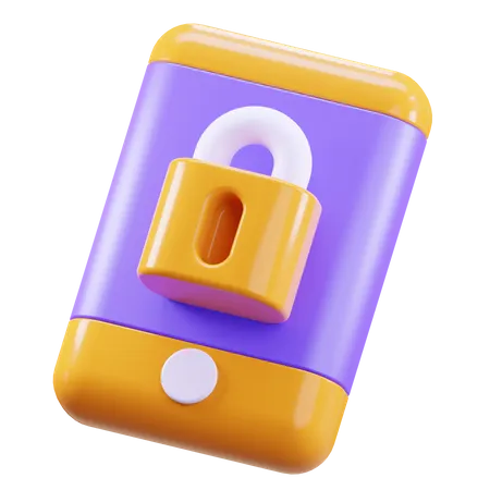 Locked Phone  3D Icon