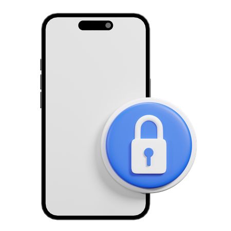 Locked Phone  3D Icon