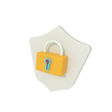 Locked Shield  3D Icon