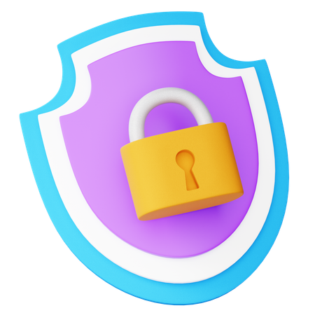 Locked Shield  3D Icon