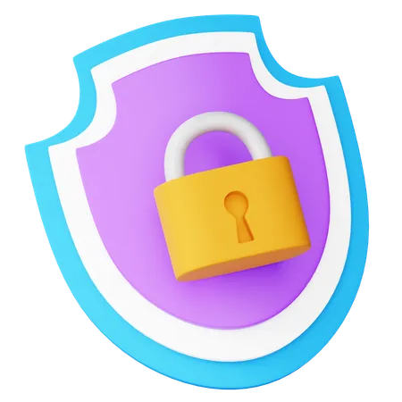 Locked Shield  3D Icon