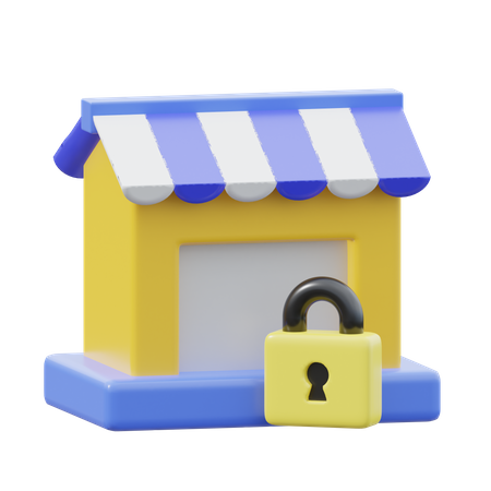 Locked Store  3D Icon