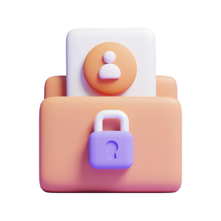Locked User Folder  3D Icon