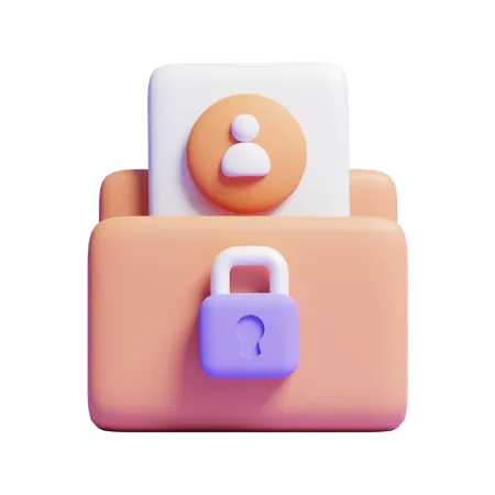 Locked User Folder  3D Icon