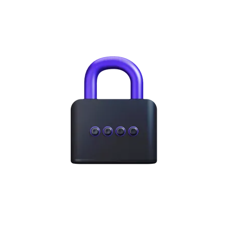 Locked with key accent  3D Icon