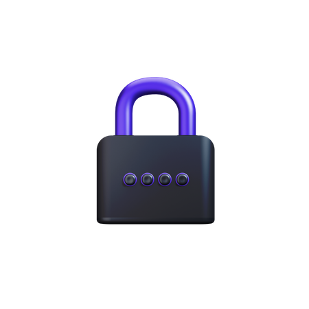 Locked with key accent  3D Icon