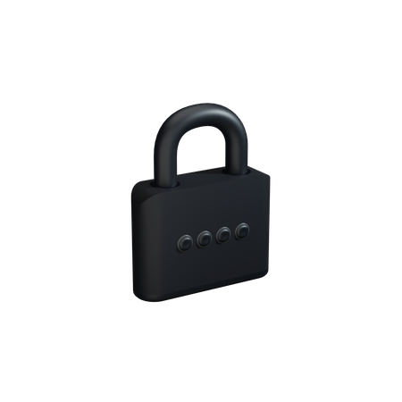 Locked with key side view clay  3D Icon