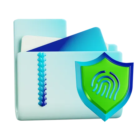 Locked ZIp File  3D Icon