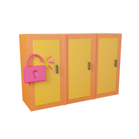 Locker 3D Illustration