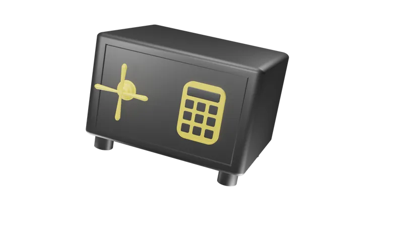Money Locker Safety Box 3D Icon
