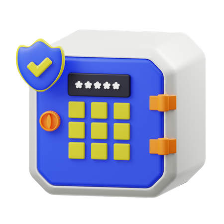 Locker Password  3D Illustration