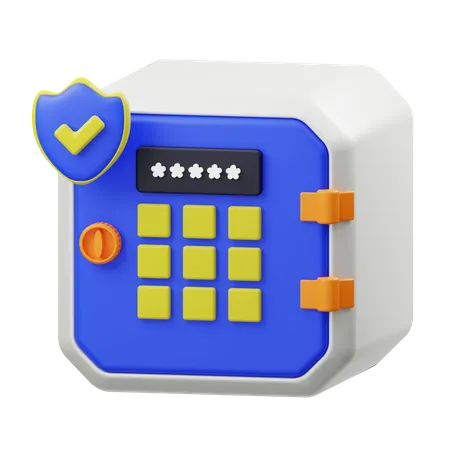 Locker Password  3D Illustration