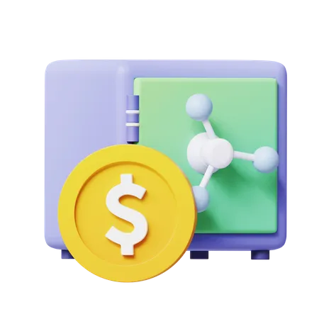 Locker Safe Money  3D Icon