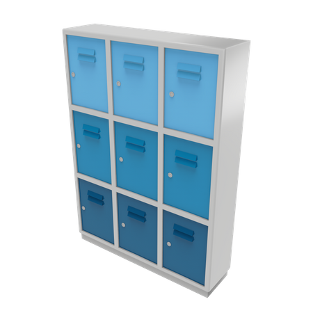 Lockers  3D Illustration