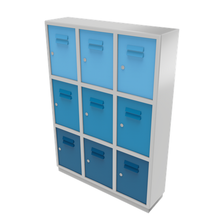 Lockers 3D Illustration