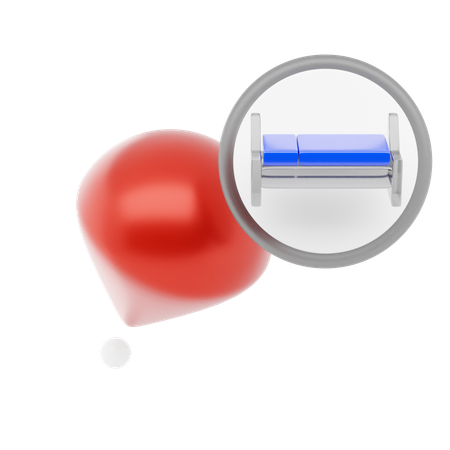 숙박 핀  3D Icon