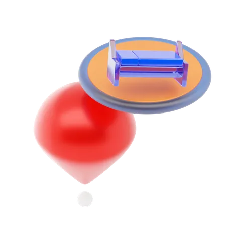 Lodging Pin  3D Icon