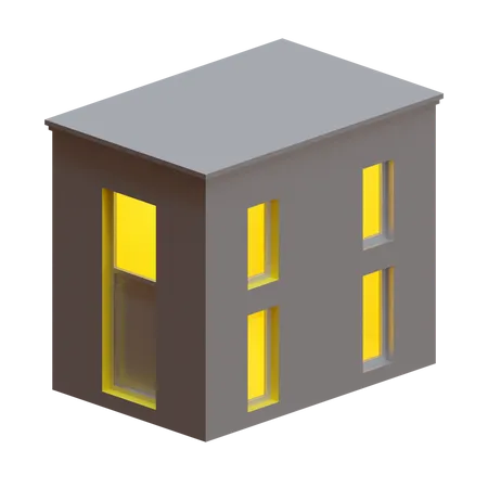 Loft House  3D Illustration