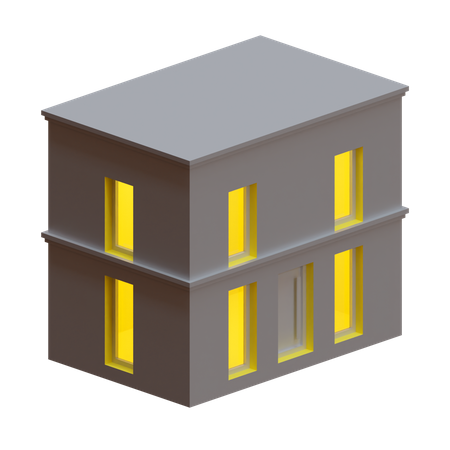 Loft Type House  3D Illustration