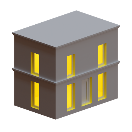 Loft Type House  3D Icon