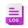 log file 3d logo