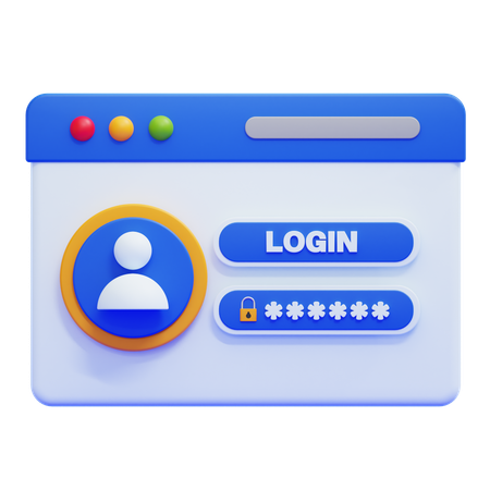 Log In  3D Icon