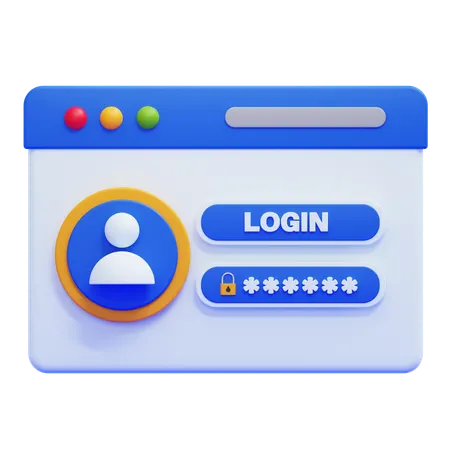 Log In  3D Icon