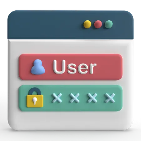 Log In  3D Icon