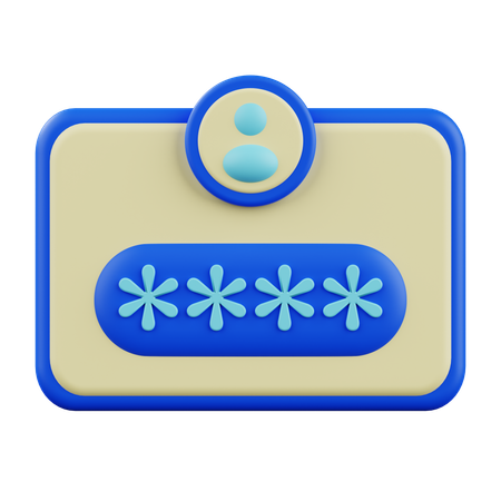 Log In Account Interface  3D Icon