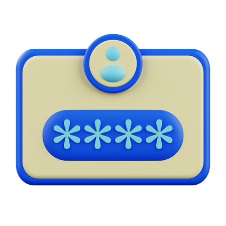 Log In Account Interface  3D Icon