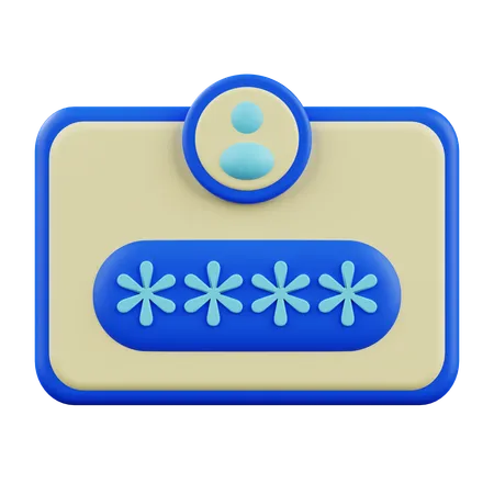 Log In Account Interface  3D Icon