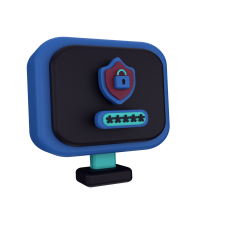 Log In Security  3D Icon