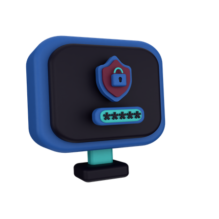 Log In Security  3D Icon