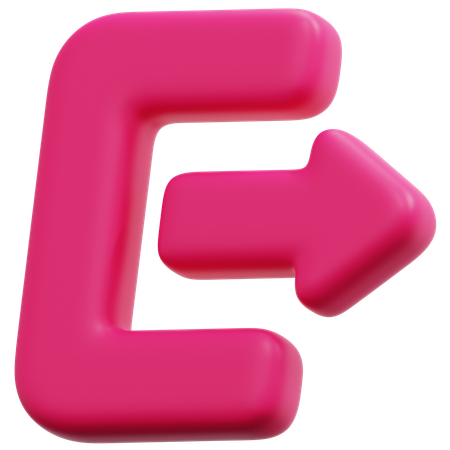 Log out arrow  3D Icon
