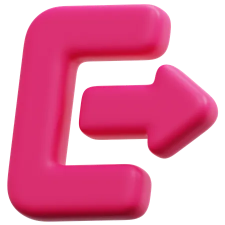 Log out arrow  3D Icon