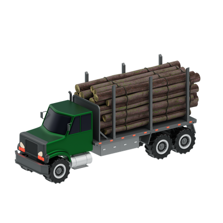 Logging Truck  3D Icon