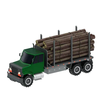 Logging Truck  3D Icon