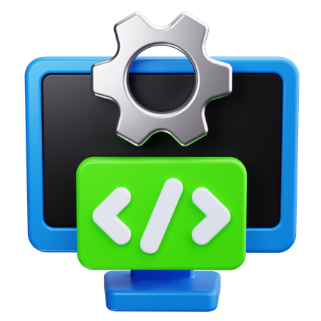 Code logiciel  3D Icon