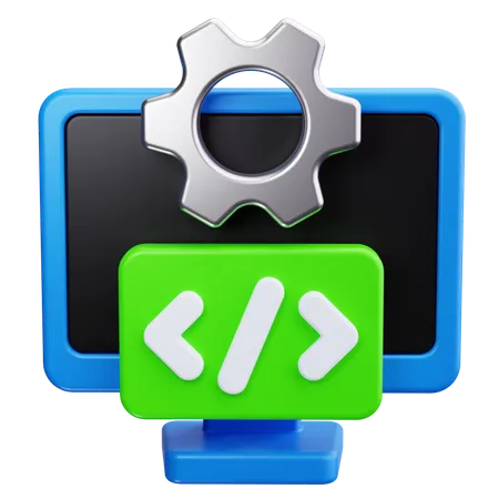 Code logiciel  3D Icon