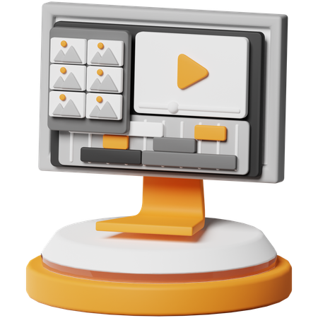 Logiciel de montage vidéo  3D Icon