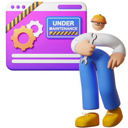 Logiciel en maintenance  3D Illustration