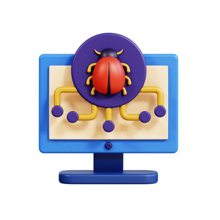 Malware informatique  3D Icon