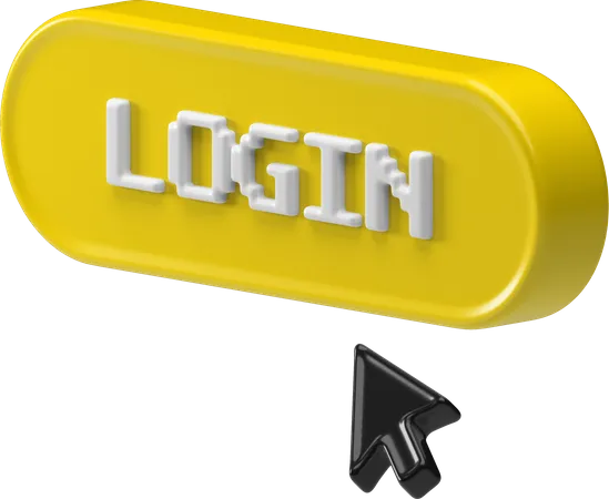 Login  3D Illustration