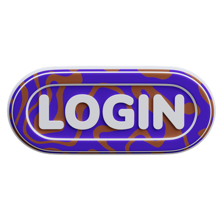 Login Button  3D Icon