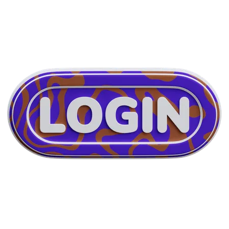 Login Button  3D Icon